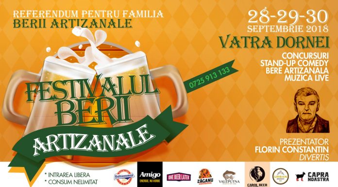 Festivalul Berii Artizanale pe 28-30 Septembrie la Vatra Dornei Festivalul Berii Artizanale Vatra Dornei