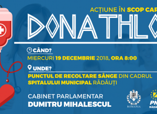 Deputatul Dumitru Mihalescul şi TNL Rădăuţi lansează campania caritabilă DONATHLON Donathlon-Radauti