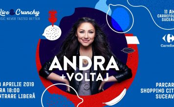 11 ani de Carrefour Suceava cu Andra și Voltaj pe 13 Aprilie 11 ani de Carrefour Suceava cu Andra si Voltaj