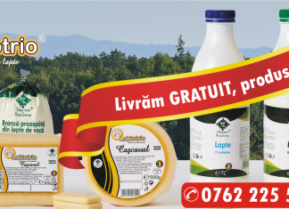 Laktotrio preia comenzi cu livrare la domiciliu laktotrio