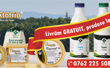 Laktotrio preia comenzi cu livrare la domiciliu laktotrio