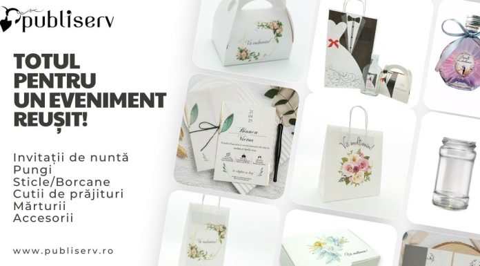 Publiserv – Alegerea Ideală pentru Evenimente Deosebite: Invitatii de Nuntă și Botez, Pungi și Borcane pentru Mărturi Publiserv - Alegerea Ideală pentru Evenimente Deosebite Invitatii de Nuntă și Botez, Pungi și Borcane pentru Mărturi